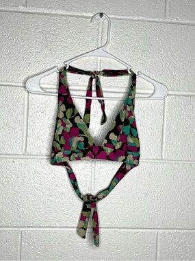 < Y2K Gap Floral Pattern Bikini Swim Top >